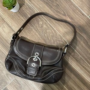 Authentic Coach Soho genuine leather Aesthetic Hobo Purse in dark brown